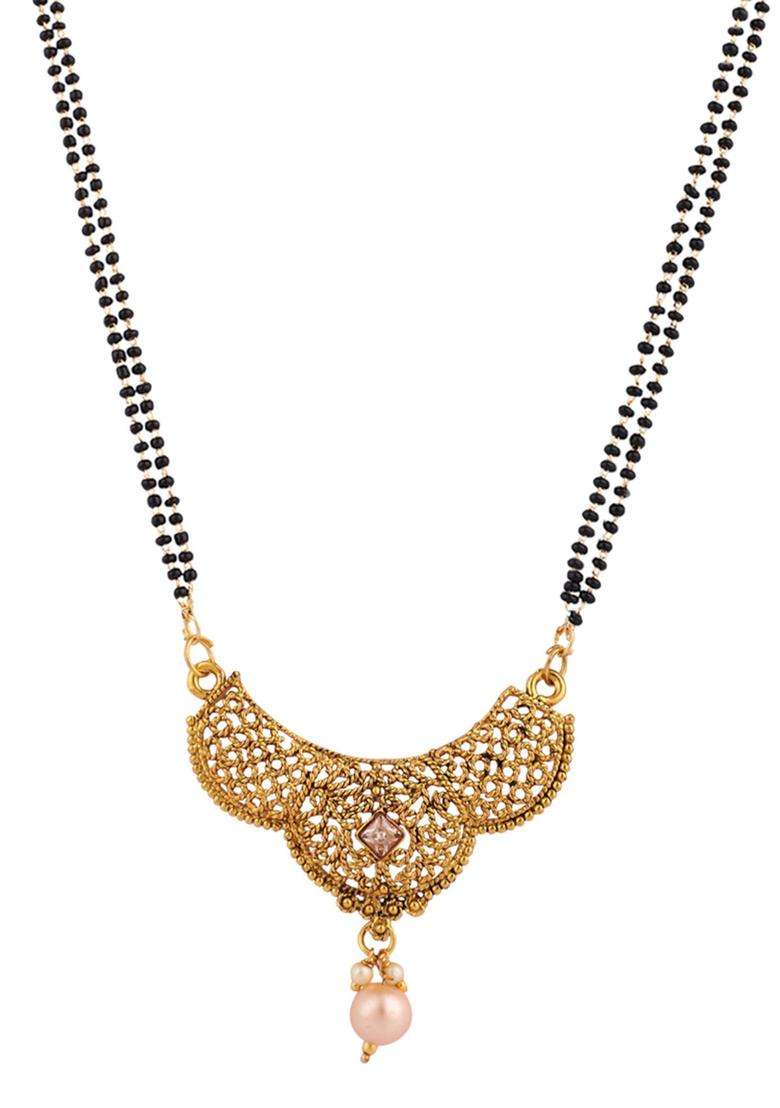 Golden Brass Mangalsutra - Indya