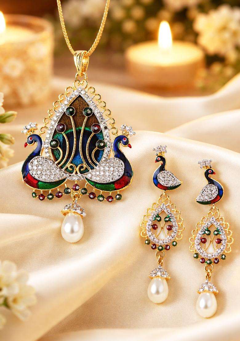 Multicolor Brass Mangalsutra - Indya