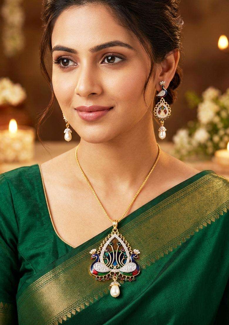 Multicolor Brass Mangalsutra - Indya