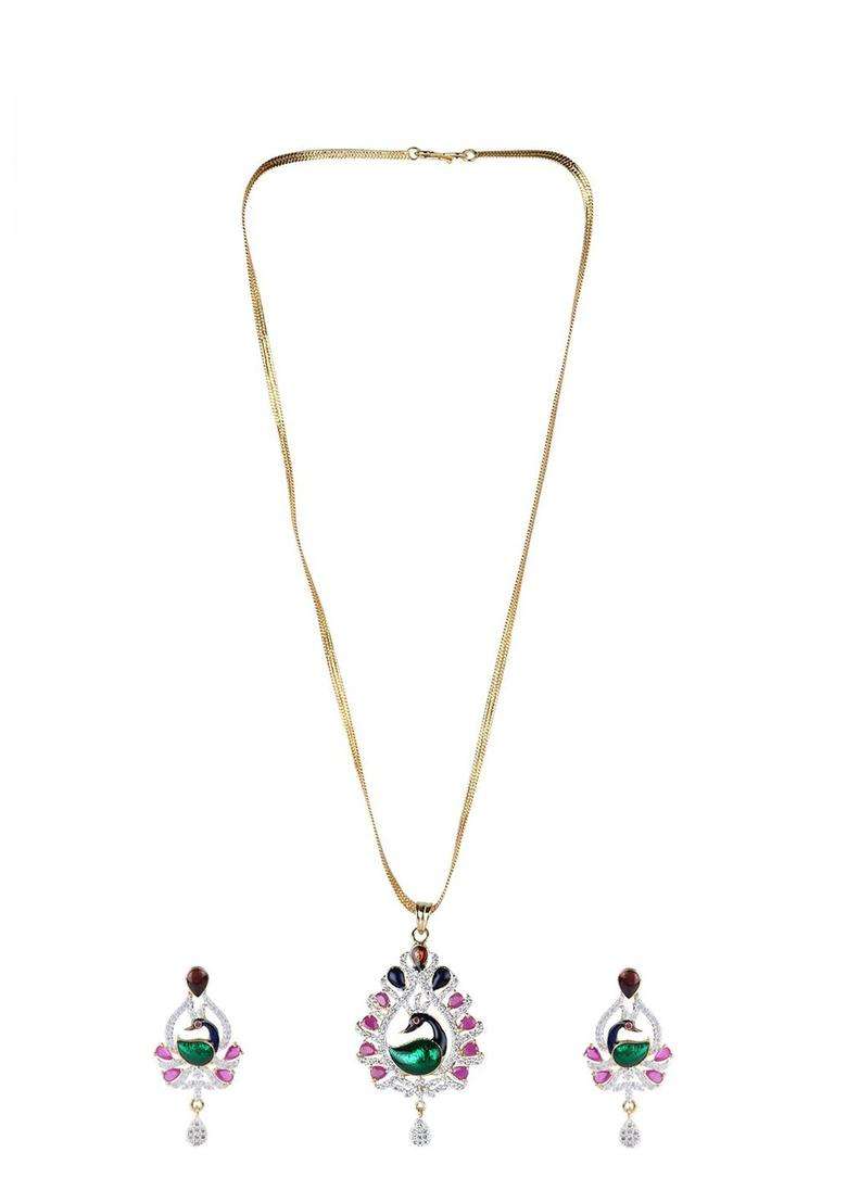 Multicolor Brass Mangalsutra - Indya