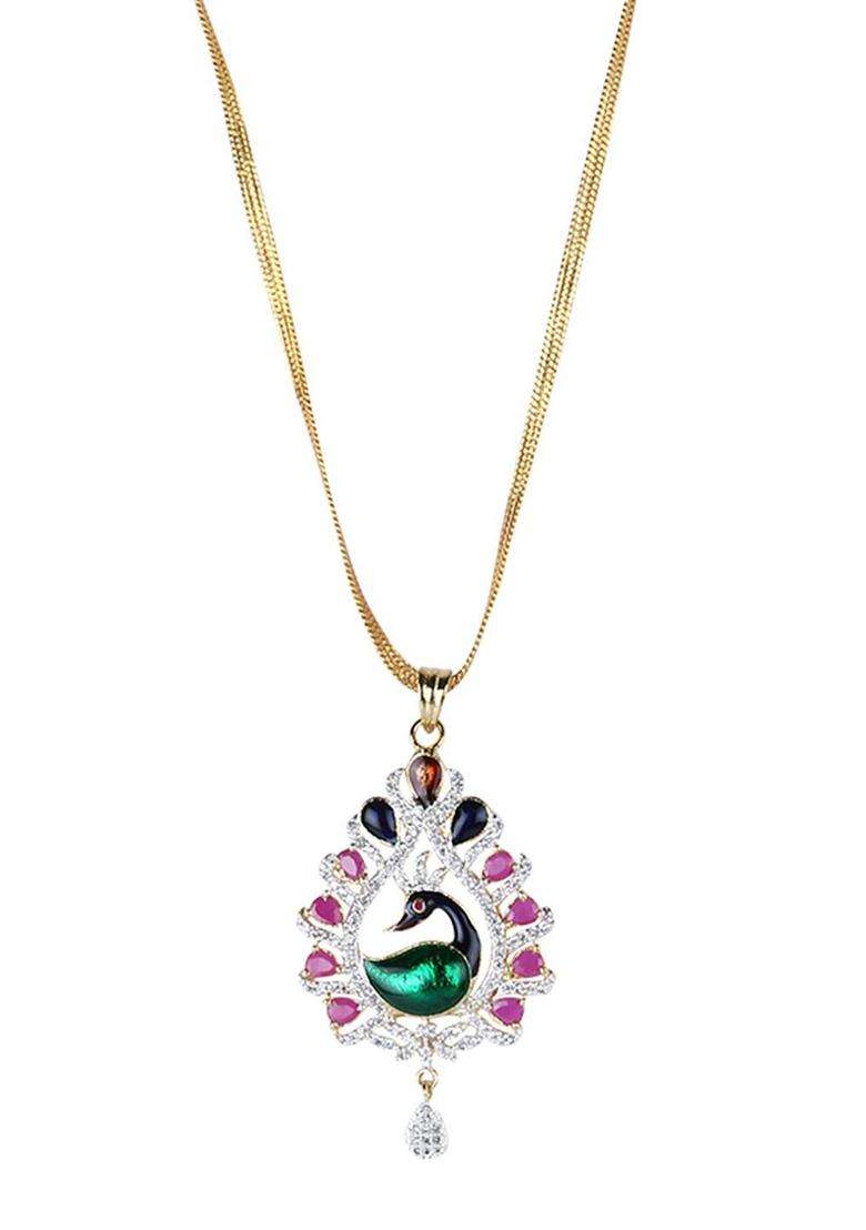 Multicolor Brass Mangalsutra - Indya