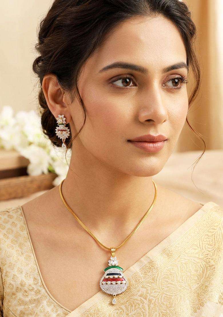 Multicolor Brass Mangalsutra - Indya
