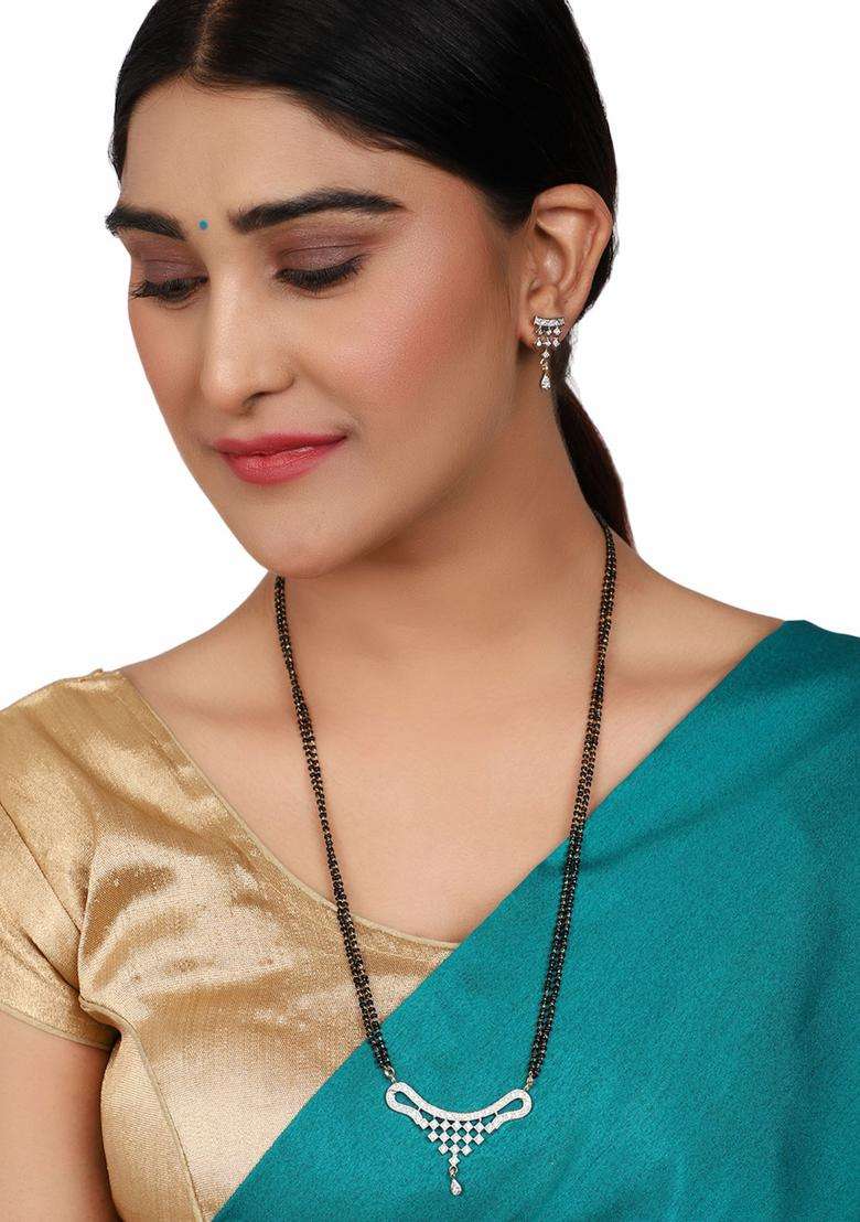White Brass Mangalsutra - Indya