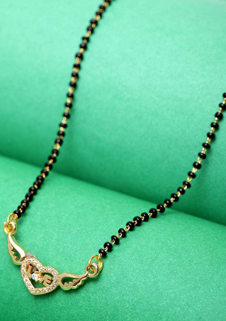 Golden Brass Mangalsutra - Indya