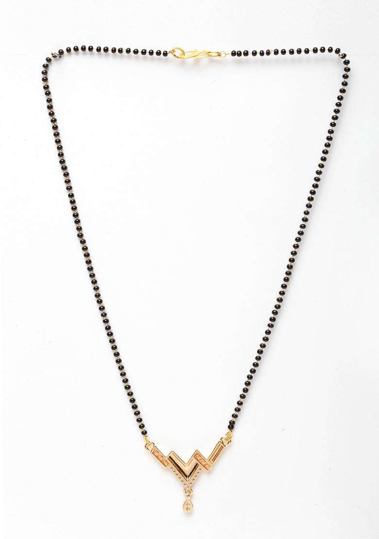 Golden Brass Mangalsutra - Indya
