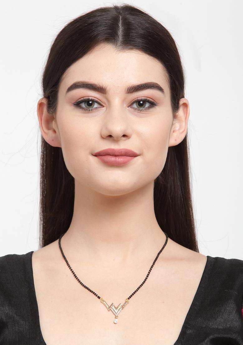 Golden Brass Mangalsutra - Indya