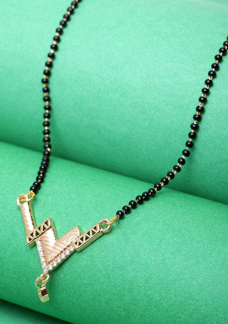Golden Brass Mangalsutra - Indya