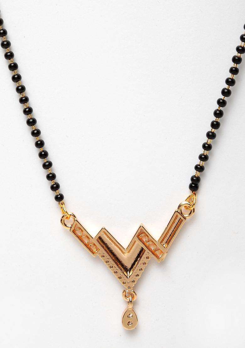 Golden Brass Mangalsutra - Indya