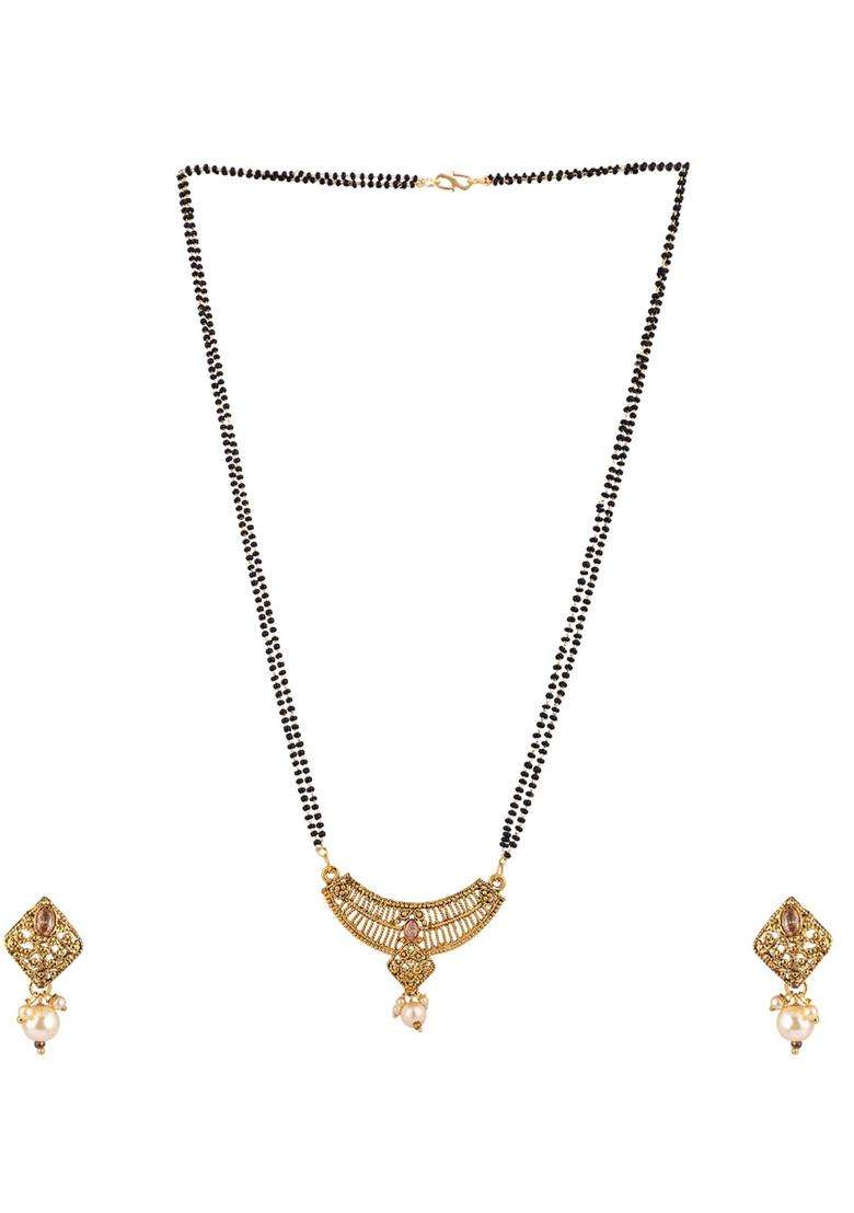 Golden Brass Mangalsutra - Indya
