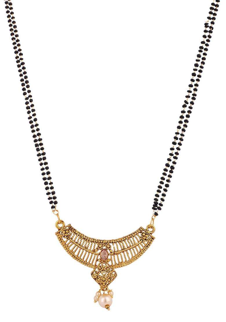 Golden Brass Mangalsutra - Indya