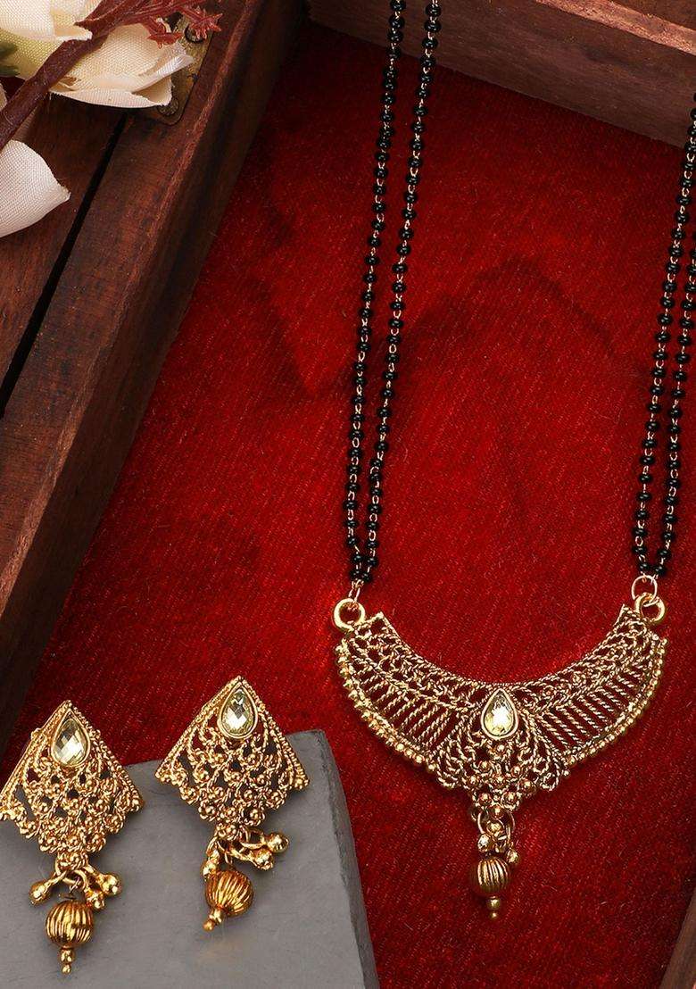 Golden Brass Mangalsutra - Indya