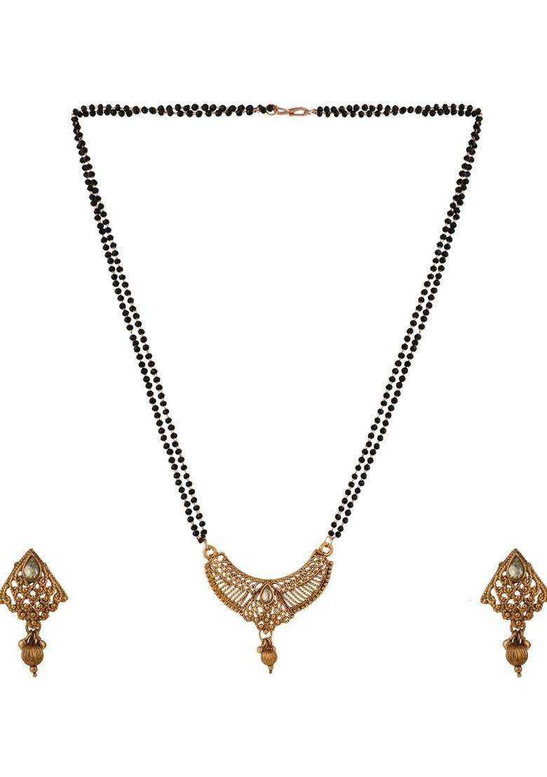 Golden Brass Mangalsutra - Indya