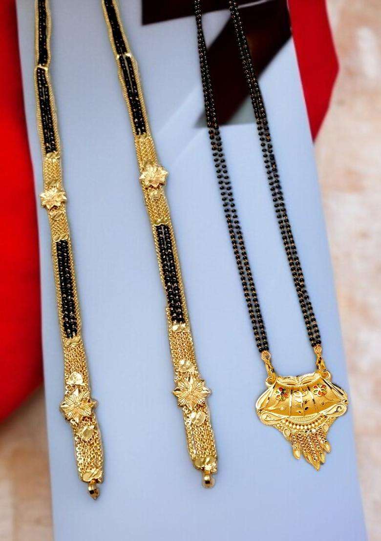 Golden Brass Mangalsutra - Indya