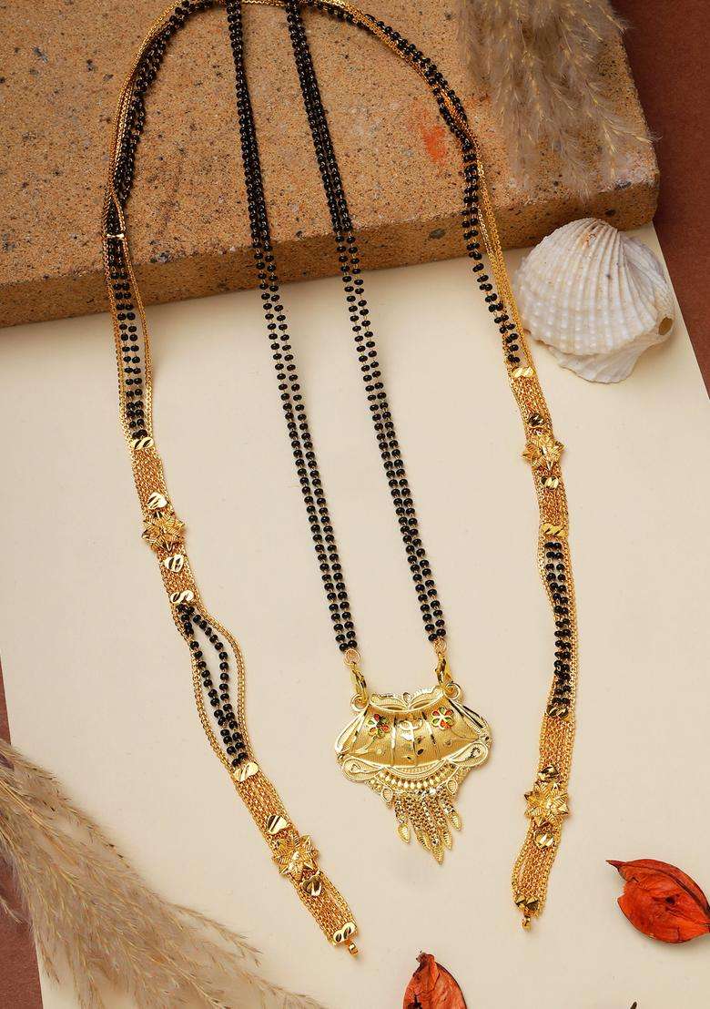 Golden Brass Mangalsutra - Indya