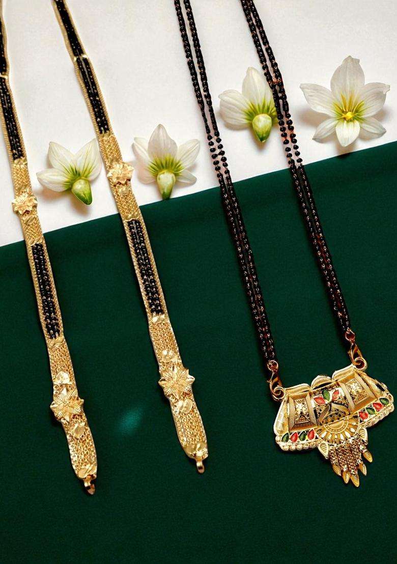 Golden Brass Mangalsutra - Indya