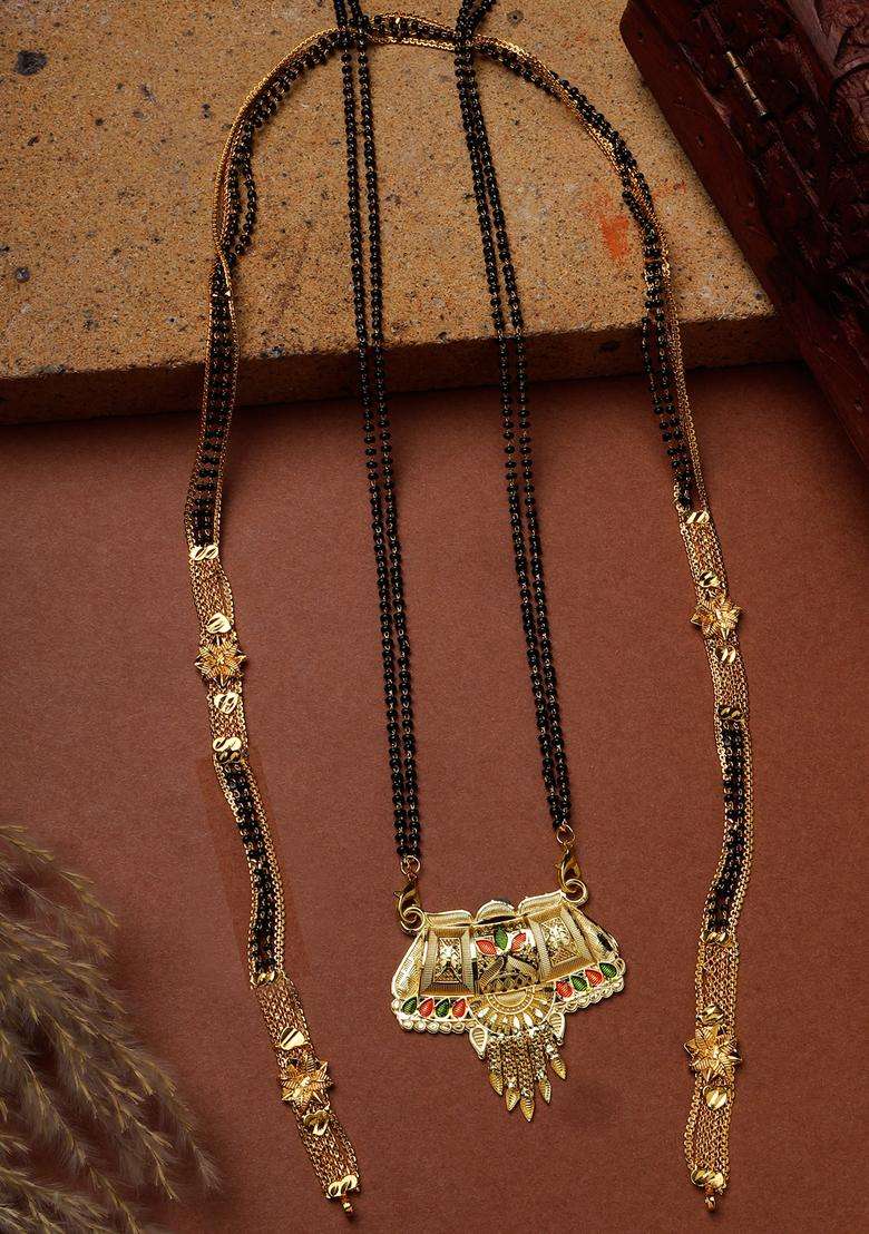 Golden Brass Mangalsutra - Indya
