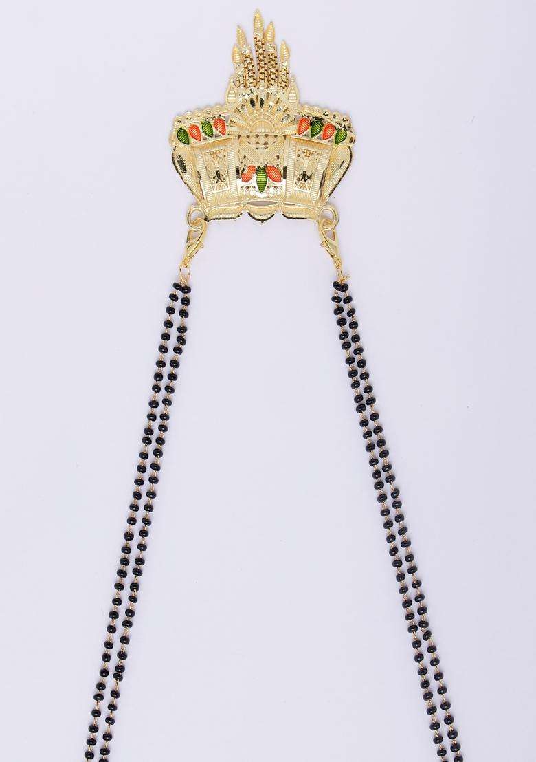 Golden Brass Mangalsutra - Indya