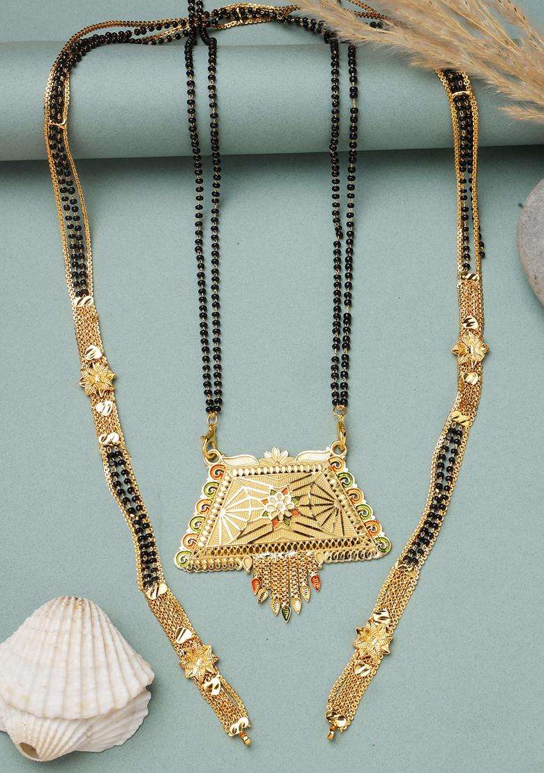 Golden Brass Mangalsutra - Indya