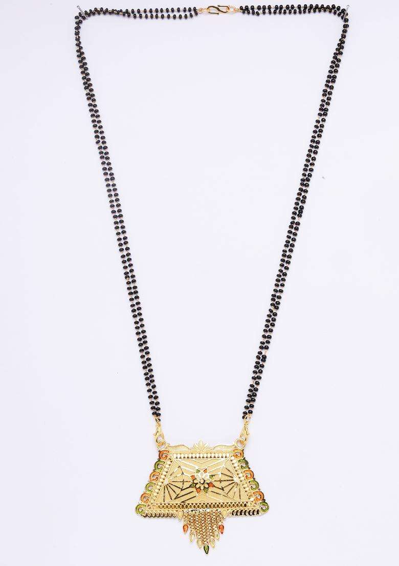 Golden Brass Mangalsutra - Indya