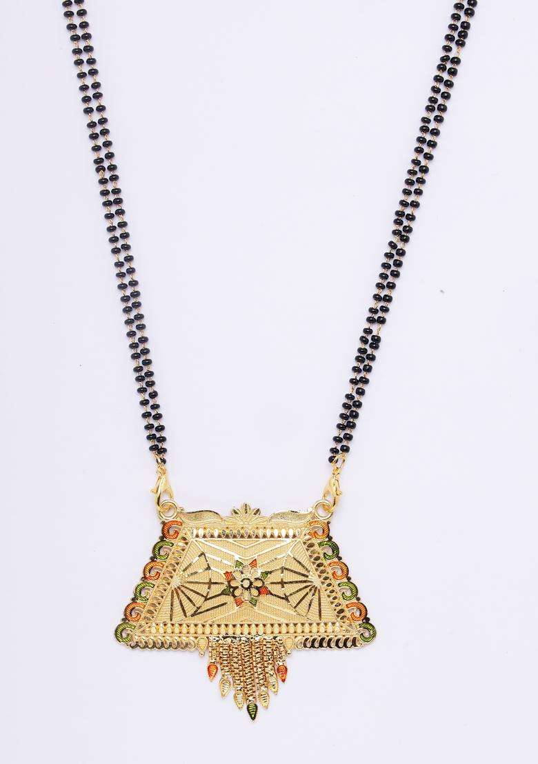 Golden Brass Mangalsutra - Indya