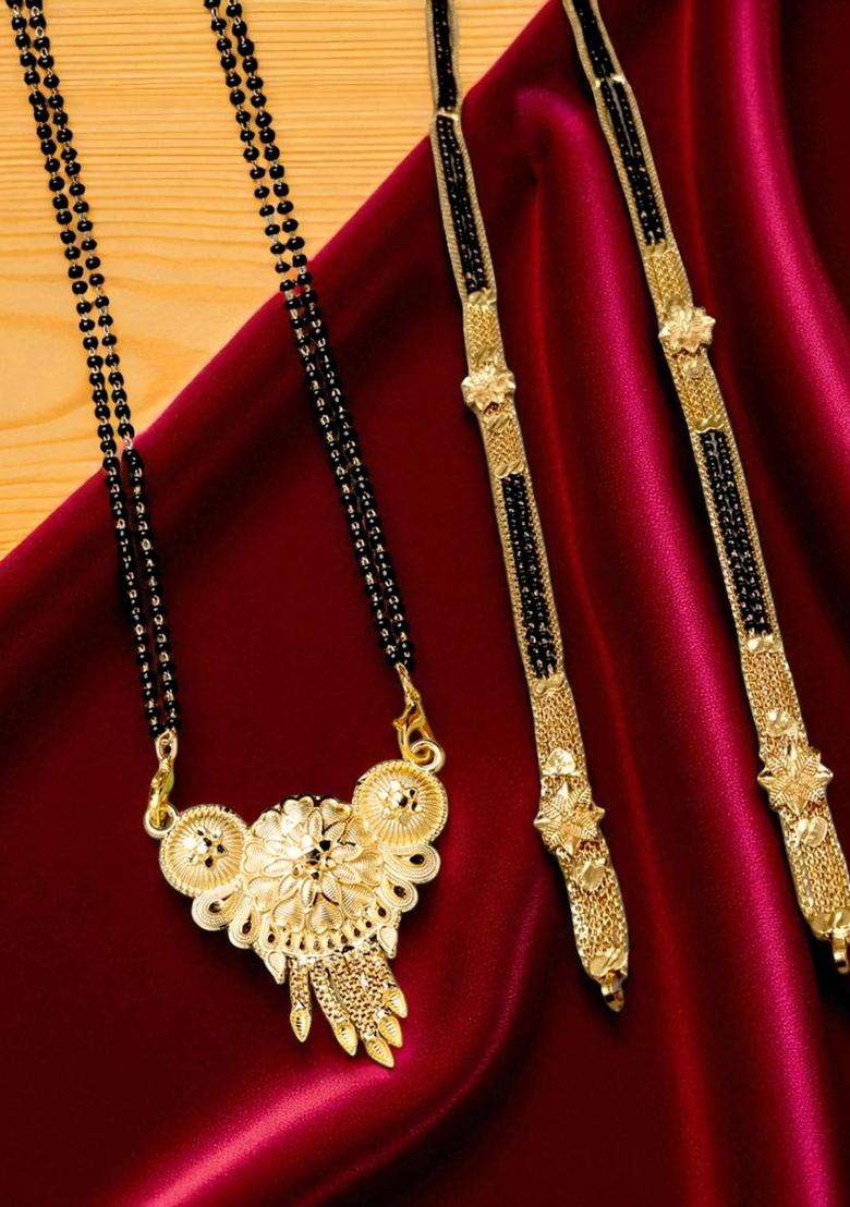 Golden Brass Mangalsutra - Indya
