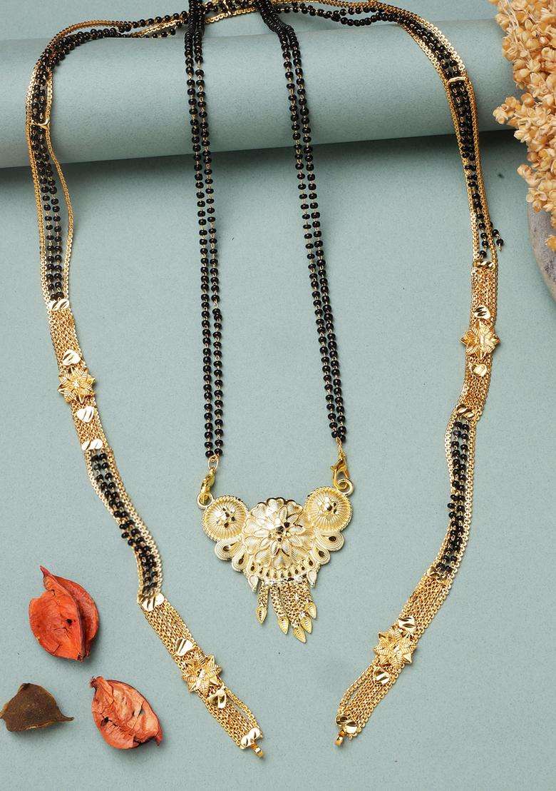 Golden Brass Mangalsutra - Indya