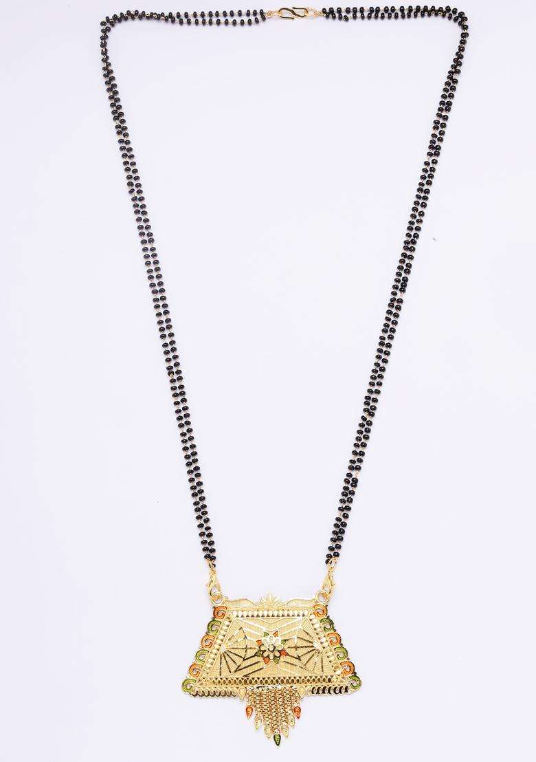 Golden Brass Mangalsutra - Indya