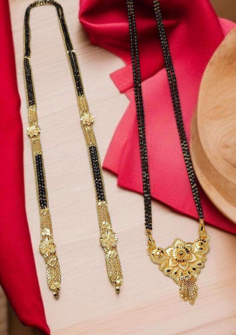 Golden Brass Mangalsutra - Indya