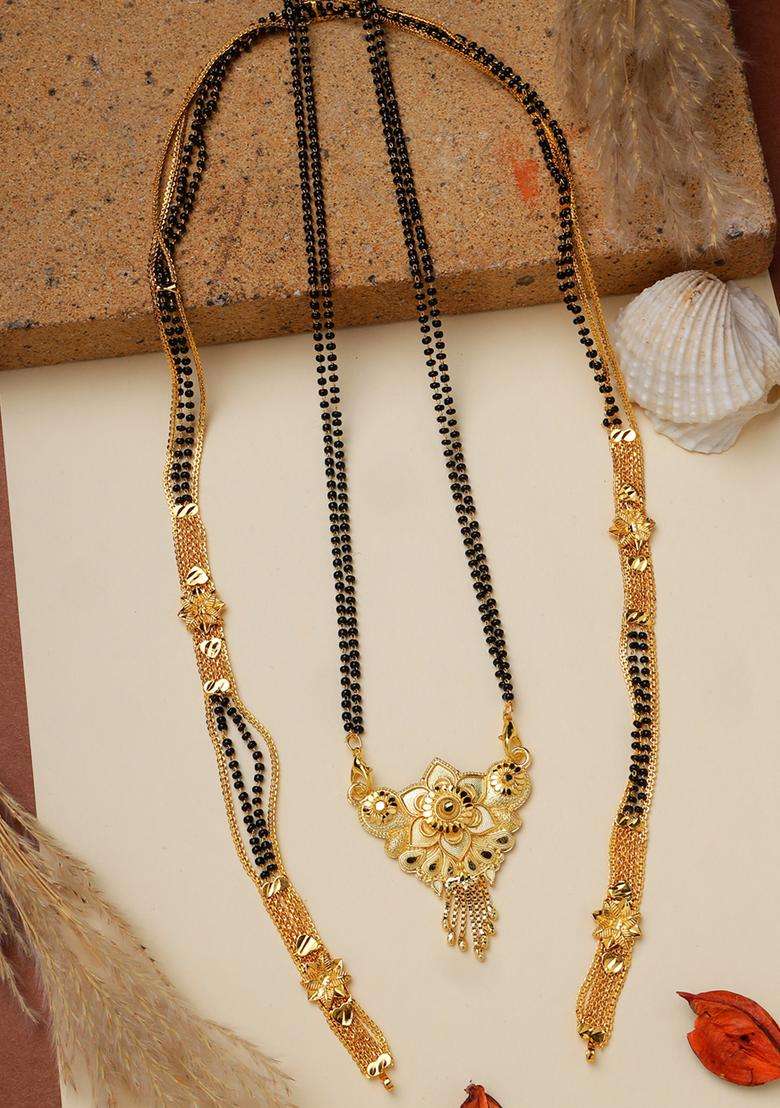 Golden Brass Mangalsutra - Indya