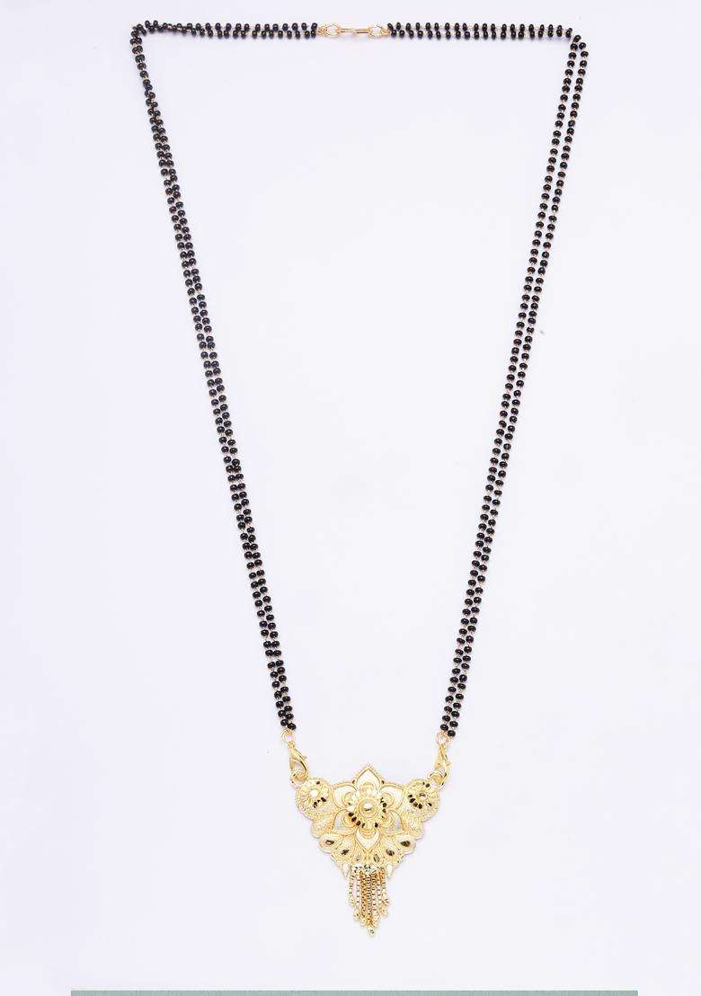 Golden Brass Mangalsutra - Indya