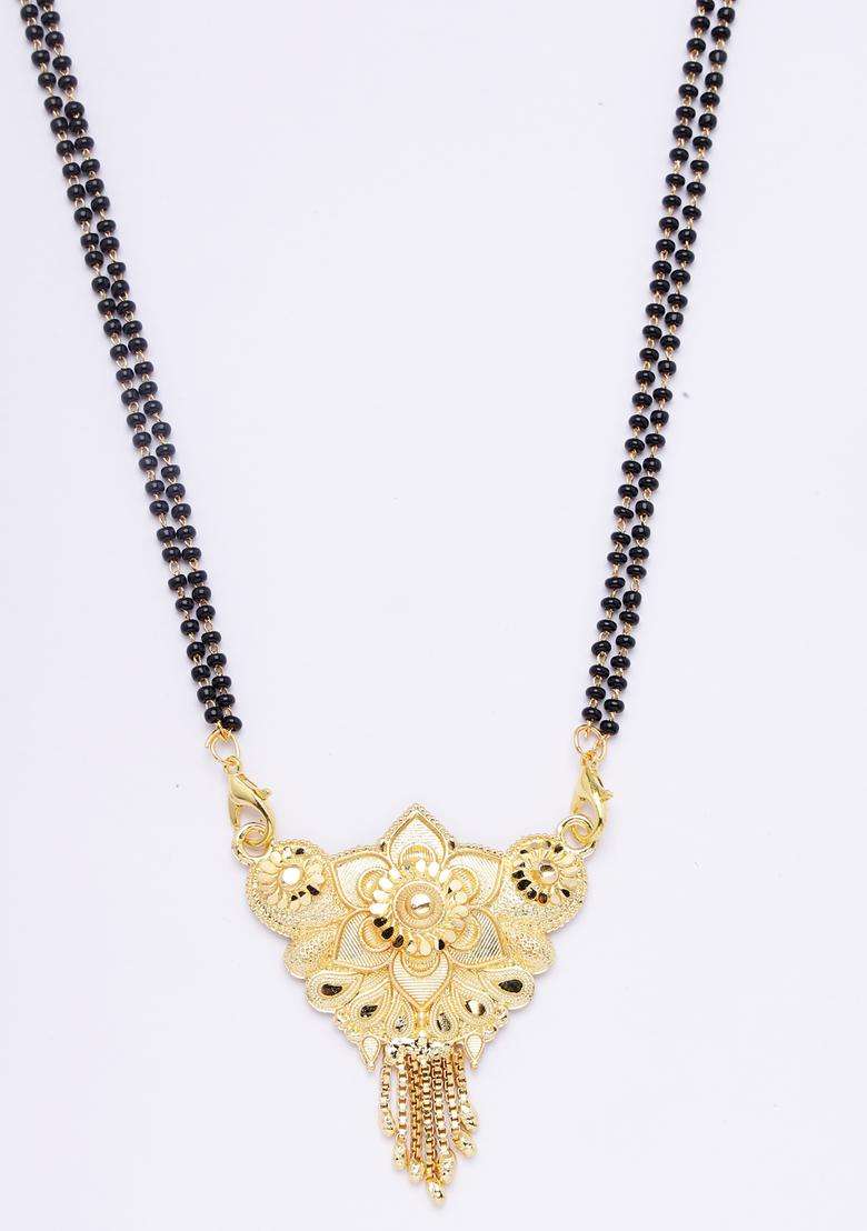 Golden Brass Mangalsutra - Indya