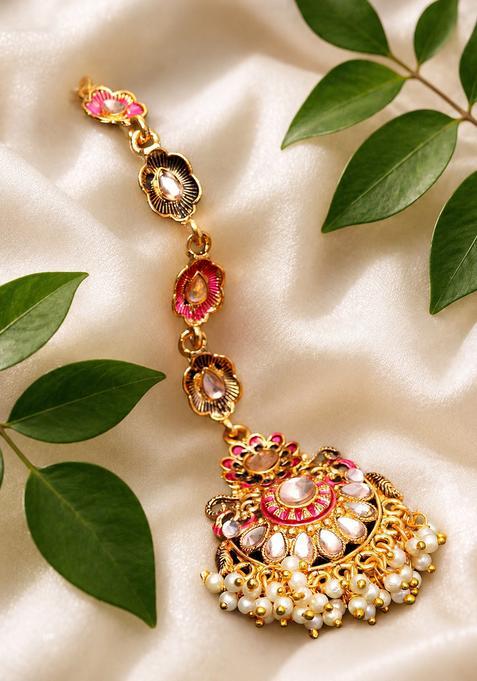 Magenta Brass Maangtikka