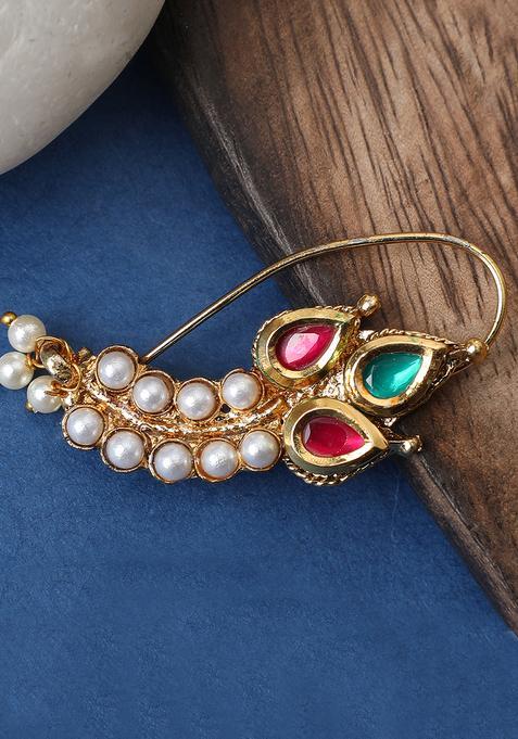 Multicolor Brass Nath