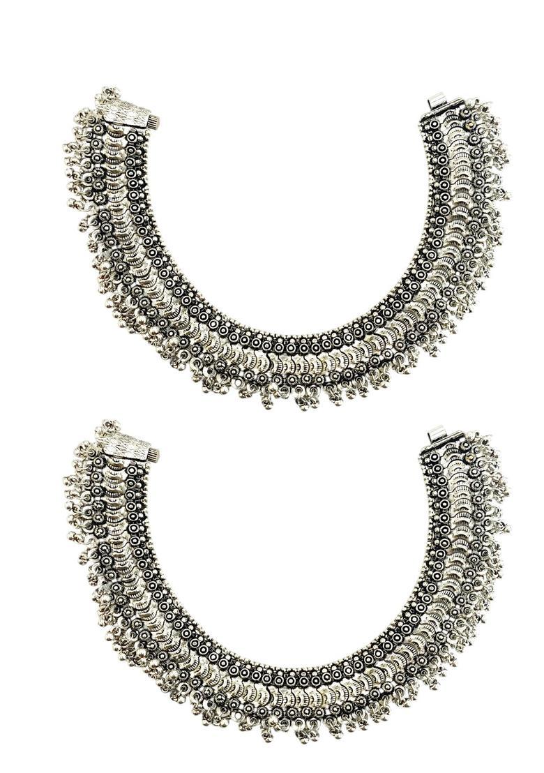 Silver Alloy Anklet - Indya