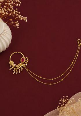 Golden Alloy Nose Pin