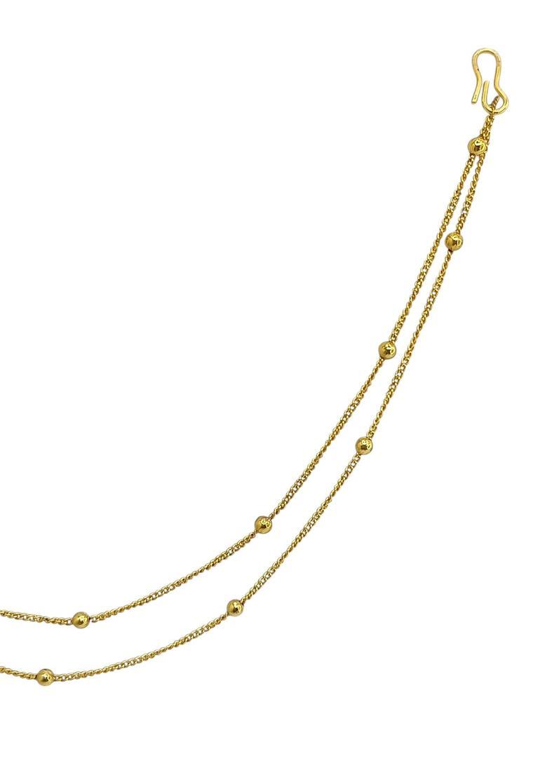 Golden Alloy Nose Pin - Indya