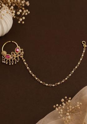 Golden Alloy Nose Pin