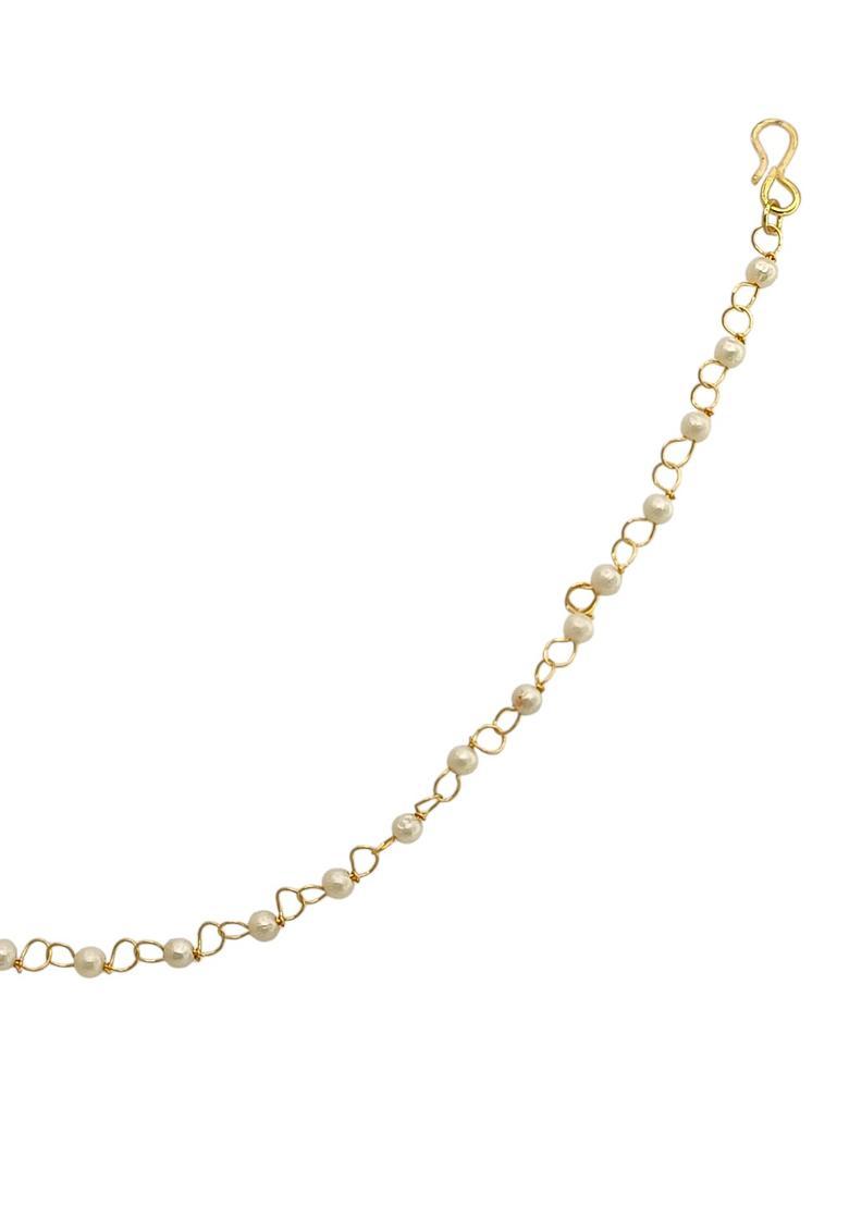 Golden Alloy Nose Pin - Indya