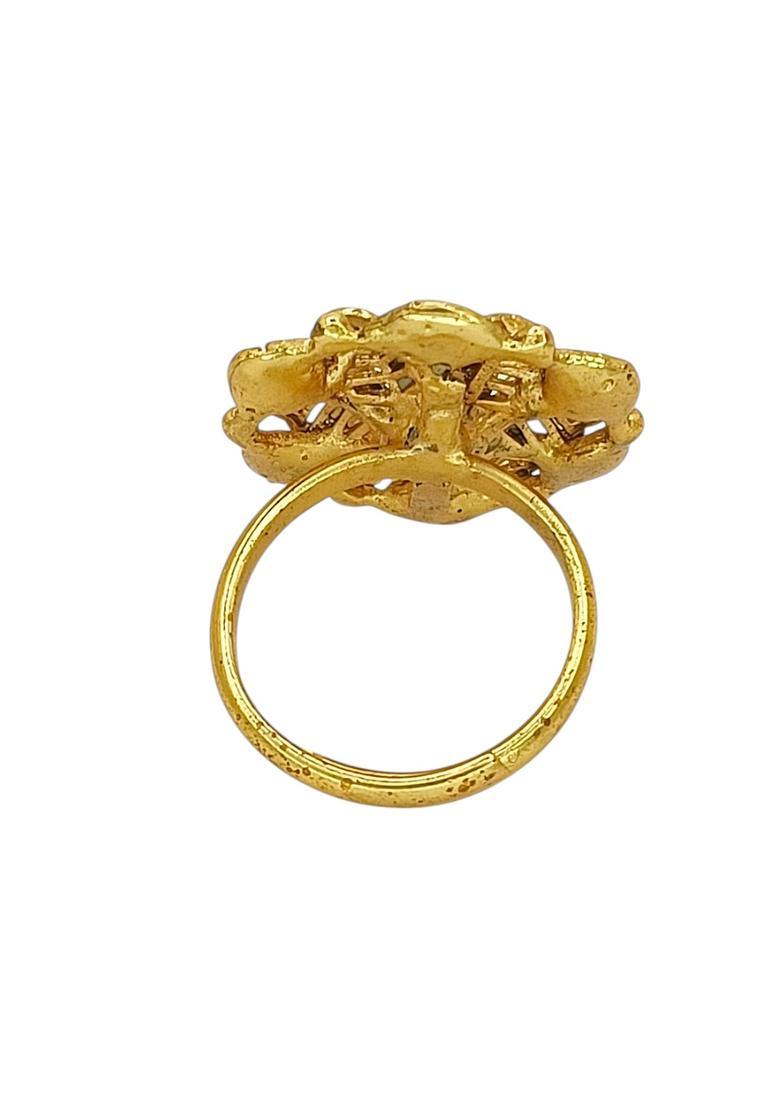 Golden Alloy Ring - Indya