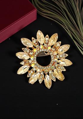 Rose Gold Alloy Saree Pin