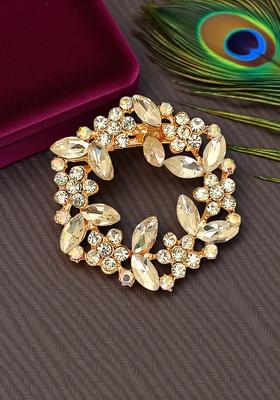Rose Gold Alloy Saree Pin