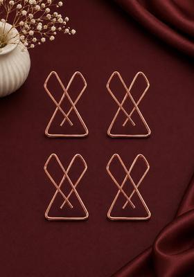 Rose Gold Alloy Saree Pin