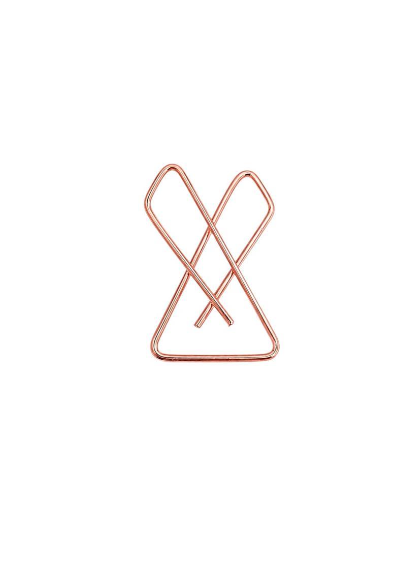 Rose Gold Alloy Saree Pin - Indya
