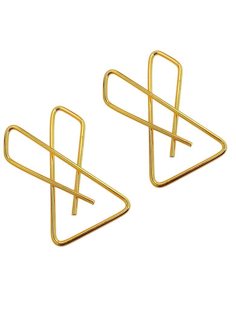 Golden Alloy Saree Pin - Indya