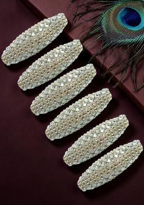 Silver Alloy Saree Pin