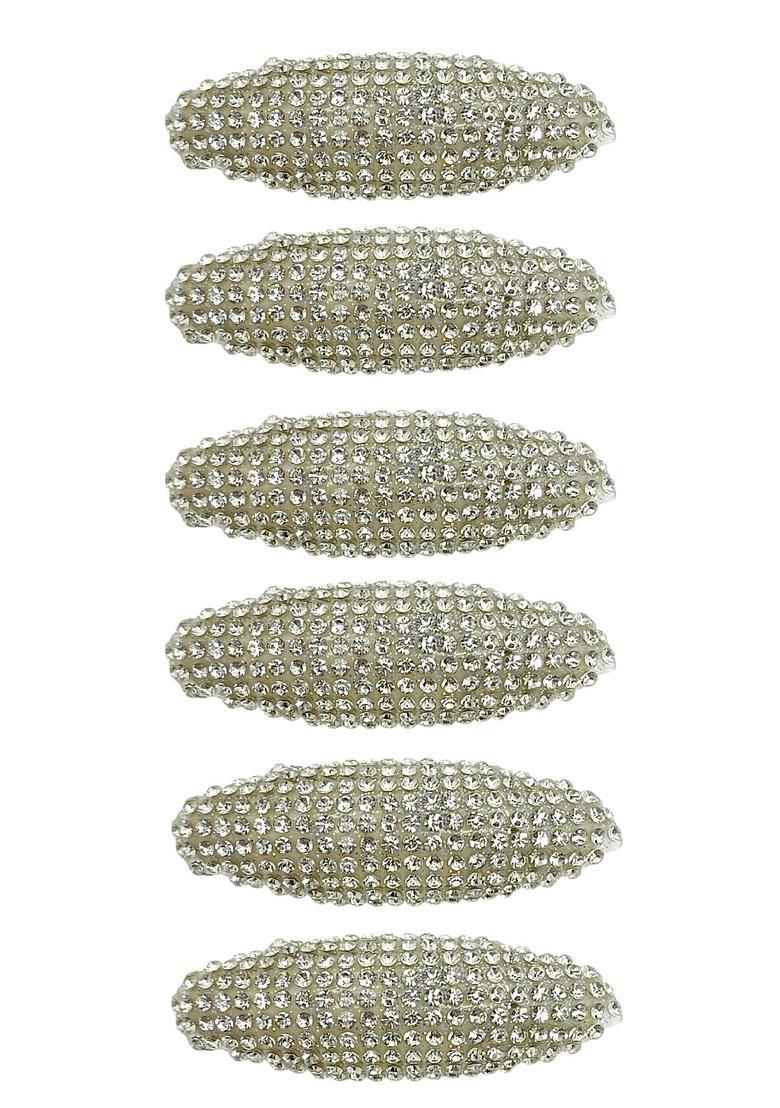 Silver Alloy Saree Pin - Indya
