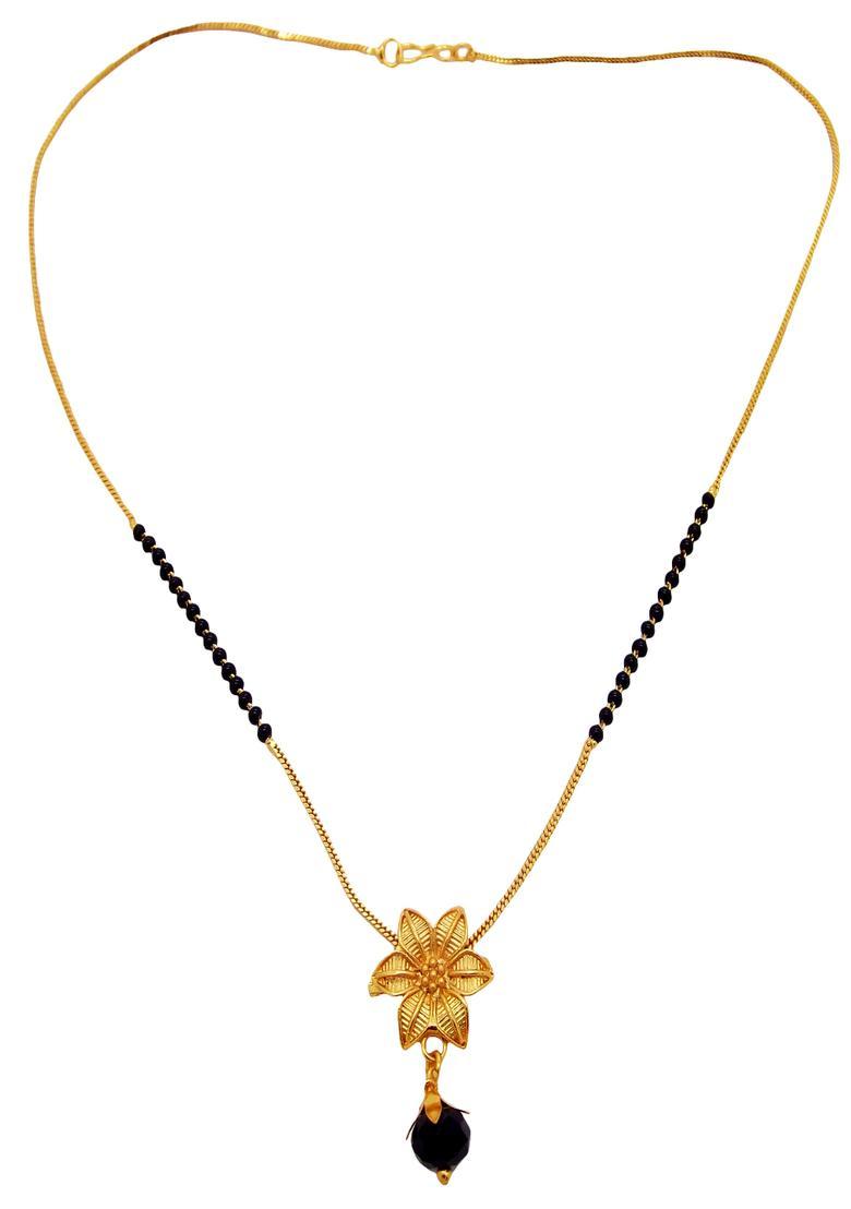 Golden Alloy Mangalsutra Set - Indya
