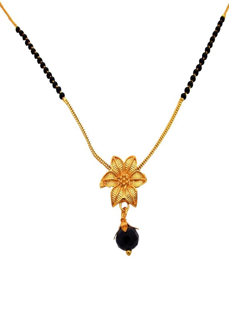 Golden Alloy Mangalsutra Set - Indya