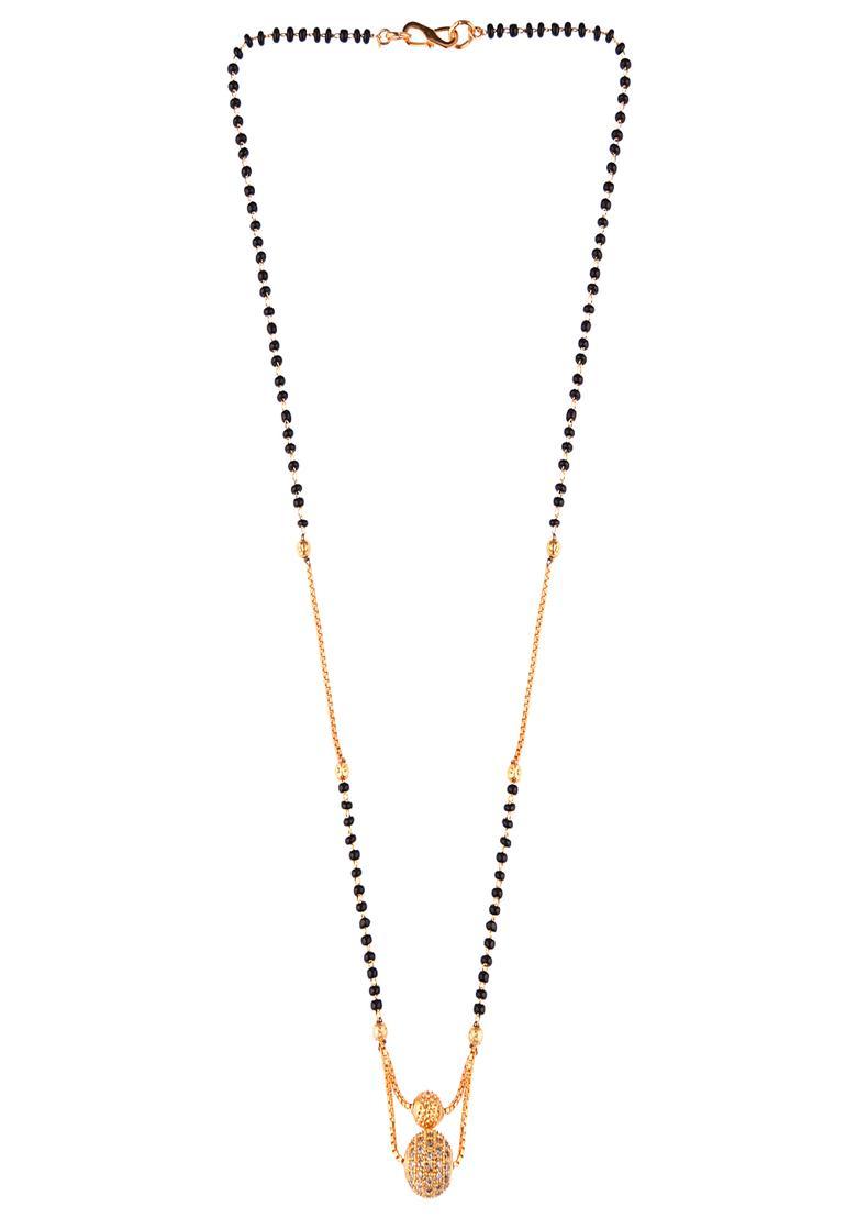 Golden Alloy Mangalsutra Set - Indya