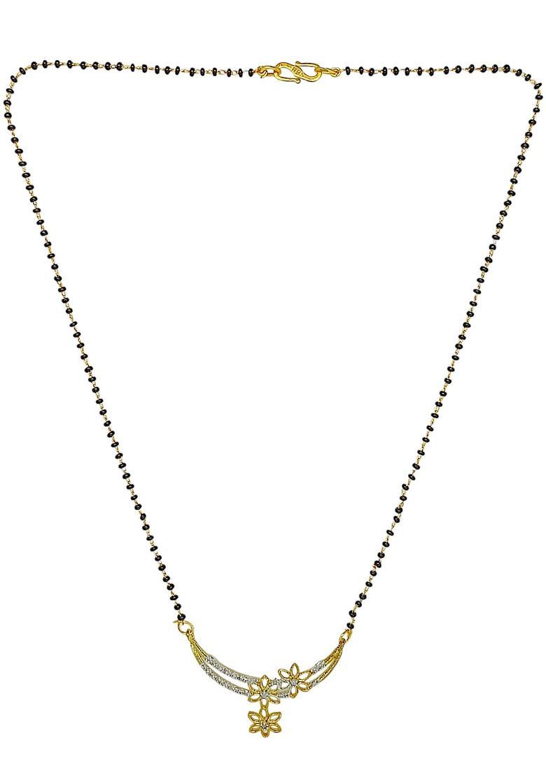 Golden Alloy Mangalsutra Set - Indya